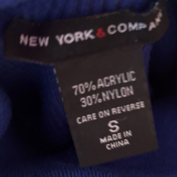 New York & Company Women’s Blue Knit Turtleneck, Size S - Picture 5 of 5